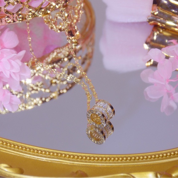 New 18k real gold color necklace simple temperament net red choker - Picture 6 of 7